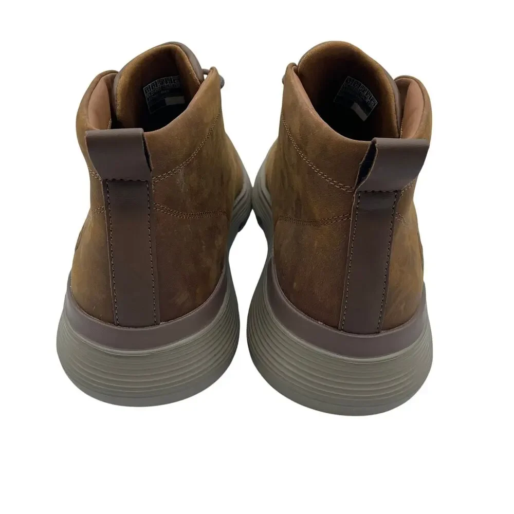 Skechers Leather Chukka Boot Dark Brown Classic Fit Garza Fontaine Mens 13